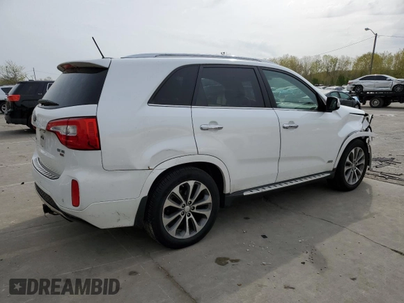 2014 Kia Sorento SX z VIN 5XYKWDA7XEG465848, wystawiony jako Copart lot #53256035 z przebiegiem 76 457 mil mil oraz Szkoda całkowita • Salvage title. Historia ofert i sprzedaży dostępna na DreamBid. Obrazek 3.