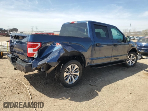 2018 Ford F-150 XL with VIN 1FTEW1EP5JFB40530, listed as a Copart auction lot 52946645 with 106,796 mi miles and Salvage Title. Bid and sale history available at carsss.com. Image 3.