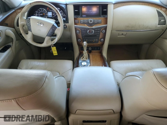 2011 Infiniti QX56 7-passenger with VIN JN8AZ2NFXB9501158, listed as a Copart auction lot 69260764 with 259,923 mi miles and Salvage Title. Bid and sale history available at carsss.com. Image 8.