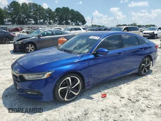 2018 Honda Accord Sport with VIN 1HGCV2F30JA051491, listed as a Copart auction lot 61822275 with 86,767 mi miles and Salvage title. Bid and sale history available at DreamBid. Image 1.