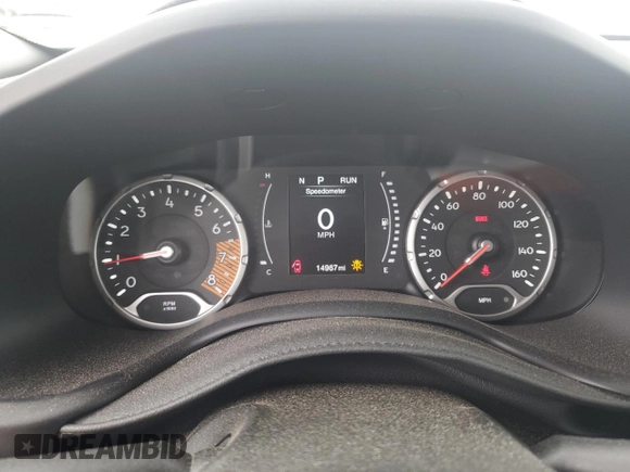 2023 Jeep Renegade Latitude with VIN ZACNJDB18PPP36797, listed as a Copart auction lot 52156255 with 14,967 mi miles and Salvage Title. Bid and sale history available at carsss.com. Image 9.