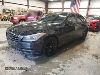 2015 Hyundai Genesis 3.8L with VIN KMHGN4JEXFU038009, listed as a Copart auction lot 45082575 with 121,553 mi miles and Salvage Title. Bid and sale history available at carsss.com. Image 1.