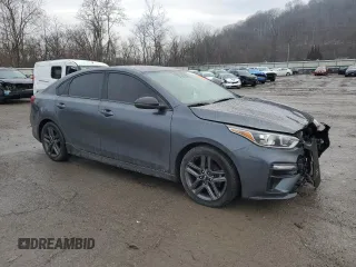 2021 Kia Forte GT-Line with VIN 3KPF34AD7ME316731, listed as a Copart auction lot 43587045 with 149,528 mi miles and Salvage Title. Bid and sale history available at carsss.com. Image 4.