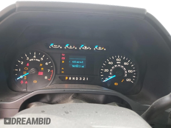 2017 Ford F-150 XL with VIN 1FTEX1E84HFA89246, listed as a Copart auction lot 51605915 with 98,702 mi miles and Salvage title. Bid and sale history available at DreamBid. Image 9.