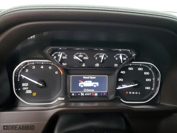 2019 GMC Sierra 1500 SLT with VIN 1GTU9DED6KZ167889, listed as a Copart auction lot 43217965 with 47,417 mi miles and Salvage Title. Bid and sale history available at carsss.com. Image 9.