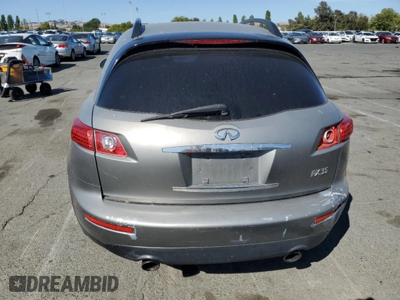 2005 Infiniti FX z VIN JNRAS08U65X107803, wystawiony jako Copart lot #59174535 z przebiegiem 175 089 mil mil oraz Czysty tytuł • Clean title. Historia ofert i sprzedaży dostępna na DreamBid. Obrazek 6.