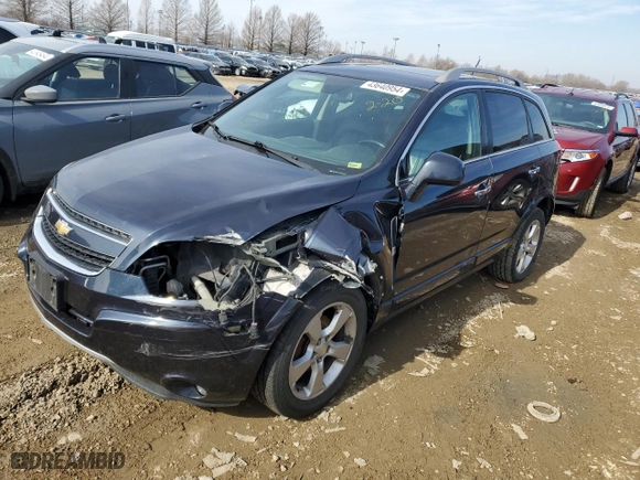 2014 Chevrolet Captiva Sport Fleet LTZ with VIN 3GNAL4EK8ES545738, listed as a Copart auction lot 43640954 with 145,450 mi miles and Salvage Title. Bid and sale history available at carsss.com. Image 1.