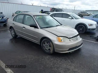 2001 Honda Civic LX with VIN JHMES16551S008933, listed as a IAAI auction lot 41912653 with 142,277 mi miles and . Bid and sale history available at carsss.com. Image 1.