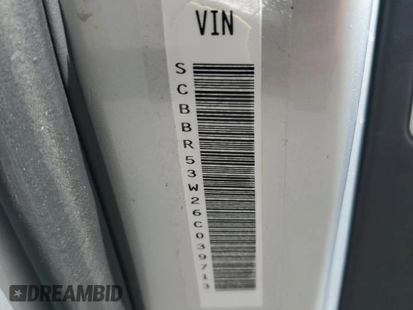 2006 Bentley Flying Spur with VIN SCBBR53W26C039713, listed as a Copart auction lot 54898965 with 75,431 mi miles and Salvage Title. Bid and sale history available at DreamBid. Image 12.