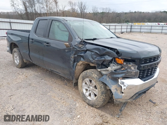 2020 Chevrolet Silverado 1500 Work Truck with VIN 1GCRYAEF7LZ181889, listed as a IAAI auction lot 41654233 with 129,594 mi miles and . Bid and sale history available at DreamBid. Image 1.