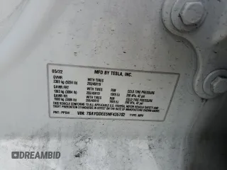 2022 Tesla Model Y Long Range with VIN 7SAYGDEE5NF435702, listed as a Copart auction lot 43754325 with 47,121 mi miles and Salvage Title. Bid and sale history available at carsss.com. Image 15.