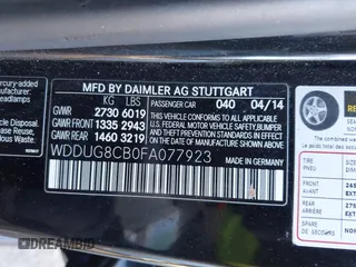 2015 Mercedes-Benz S-Class S 550 with VIN WDDUG8CB0FA077923, listed as a IAAI auction lot 41337033 with 121,957 mi miles. Bid and sale history available at carsss.com. Image 9.