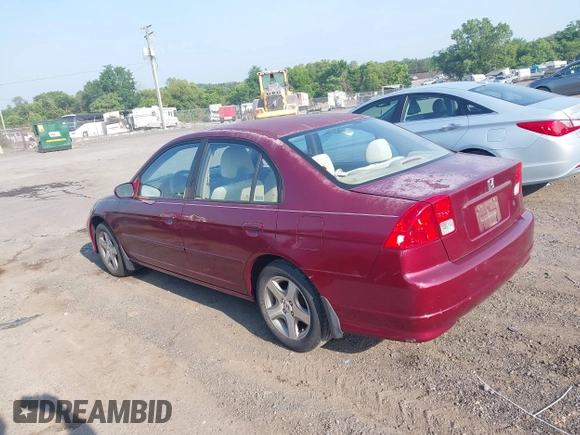 2004 Honda Civic EX z VIN 2HGES26764H621455, wystawiony jako IAAI lot #42499456 z przebiegiem 167 225 mil mil oraz . Historia ofert i sprzedaży dostępna na DreamBid. Obrazek 3.