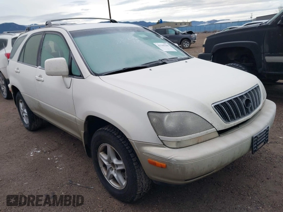 1999 Lexus RX 300 Luxury SUV with VIN JT6HF10U3X0033392, listed as a IAAI auction lot 41165188 with 233,343 mi miles. Bid and sale history available at carsss.com. Image 1.