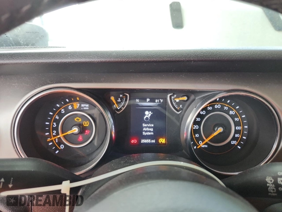 2019 Jeep Wrangler Sport S with VIN 1C4GJXAG5KW641192, listed as a Copart auction lot 59960325 with 25,855 mi miles and Salvage title. Bid and sale history available at DreamBid. Image 9.