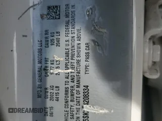 2015 Buick Verano Group z VIN 1G4PS5SK2F4208334, wystawiony jako Copart lot #54661105 z przebiegiem 159 733 mil mil oraz Szkoda całkowita • Salvage title. Historia ofert i sprzedaży dostępna na DreamBid. Obrazek 12.