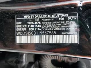 2018 Mercedes-Benz CLA 45 AMG z VIN WDDSJ5CB1JN567585, wystawiony jako Copart lot #55470285 z przebiegiem Nie podano mil oraz Szkoda całkowita • Salvage title. Historia ofert i sprzedaży dostępna na DreamBid. Obrazek 12.