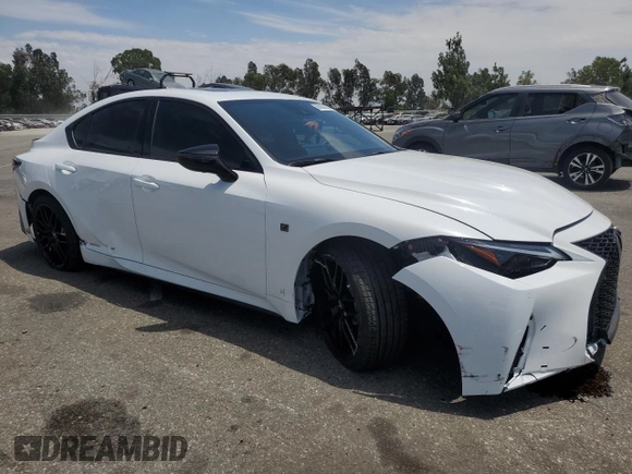 2024 Lexus IS with VIN JTHAP1D29R5006055, listed as a Copart auction lot 66456854 with 1,341 mi miles and Salvage Title. Bid and sale history available at carsss.com. Image 4.