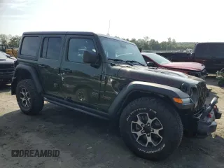 2021 Jeep Wrangler Unlimited Rubicon with VIN 1C4HJXFN4MW789526, listed as a Copart auction lot 59540025 with 33,583 mi miles and Salvage title. Bid and sale history available at DreamBid. Image 4.
