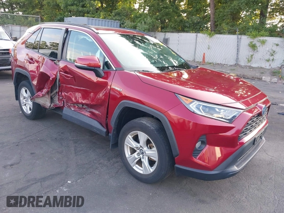 2019 Toyota RAV4 Hybrid XLE with VIN 2T3RWRFV8KW024302, listed as a IAAI auction lot 42777287 with 42,413 mi miles and . Bid and sale history available at DreamBid. Image 1.