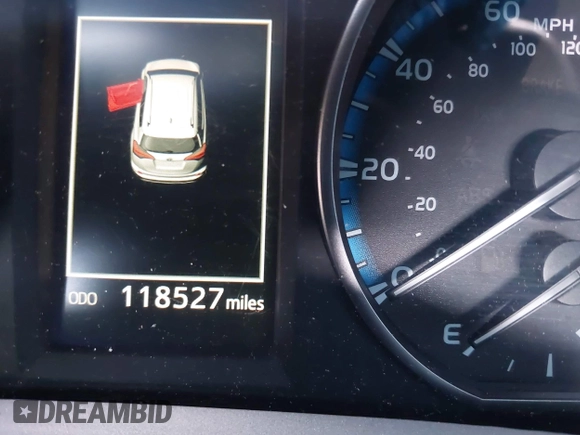 2018 Toyota RAV4 XLE with VIN 2T3WFREV3JW484955, listed as a IAAI auction lot 42262089 with 118,527 mi miles and . Bid and sale history available at DreamBid. Image 16.