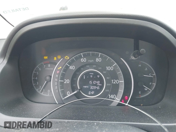 2012 Honda CR-V LX с VIN 5J6RM4H37CL027971, выставлен на аукционе IAAI как лот 42418355 с пробегом 151 048 миль миль и . История ставок и продаж доступна на DreamBid. Изображение 7.