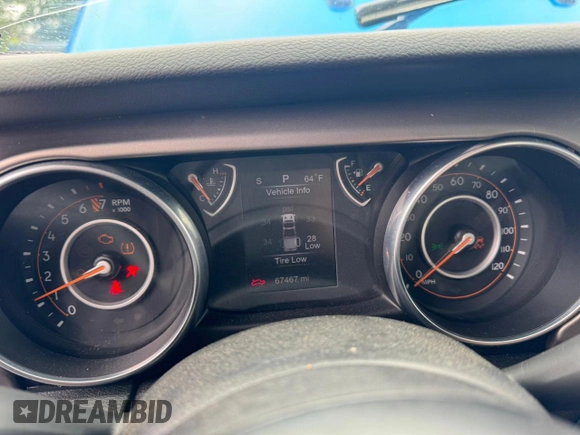 2020 Jeep Gladiator Sport S с VIN 1C6HJTAG9LL169893, выставлен на аукционе Copart как лот 59512605 с пробегом 67 647 миль миль и Чистый • Clean title. История ставок и продаж доступна на DreamBid. Изображение 8.