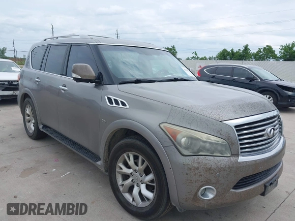 2014 Infiniti QX80 z VIN JN8AZ2NF1E9553024, wystawiony jako IAAI lot #42231679 z przebiegiem 207 618 mil mil oraz . Historia ofert i sprzedaży dostępna na DreamBid. Obrazek 1.