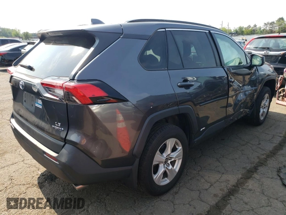 2021 Toyota RAV4 Hybrid LE with VIN 4T3LWRFV7MU029922, listed as a Copart auction lot 60116075 with 37,547 mi miles and Salvage title. Bid and sale history available at DreamBid. Image 3.