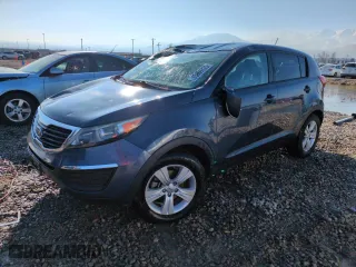 2012 Kia Sportage LX with VIN KNDPB3A22C7328493, listed as a Copart auction lot 88699325 with 123,994 mi miles and Salvage Title. Bid and sale history available at carsss.com. Image 1.