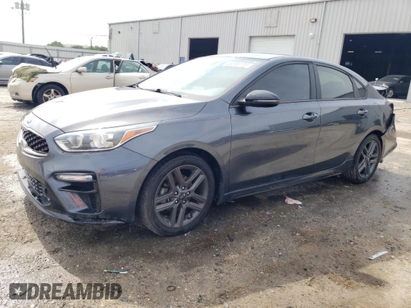 2021 Kia Forte GT-Line with VIN 3KPF34AD7ME340561, listed as a Copart auction lot 58385175 with 79,074 mi miles and Non repairable. Bid and sale history available at DreamBid. Image 1.
