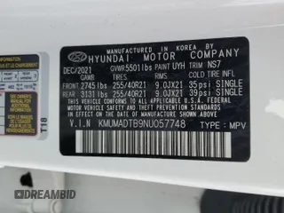 2022 Genesis GV70 2.5T with VIN KMUMADTB9NU057748, listed as a Copart auction lot 50538125 with 30,387 mi miles and Salvage title. Bid and sale history available at DreamBid. Image 14.
