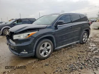 2015 Toyota Highlander Limited with VIN 5TDYKRFH7FS042413, listed as a Copart auction lot 63427275 with 130,920 mi miles and Salvage title. Bid and sale history available at DreamBid. Image 1.