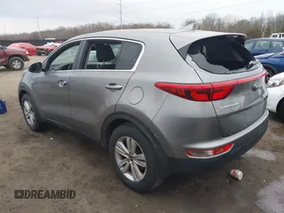 2018 Kia Sportage LX with VIN KNDPMCAC7J7393243, listed as a IAAI auction lot 41484579 with 122,022 mi miles. Bid and sale history available at carsss.com. Image 3.