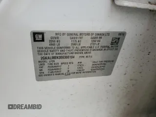 2014 GMC Terrain SLE with VIN 2GKALMEK0E6366184, listed as a Copart auction lot 57325125 with 163,086 mi miles and Clean title. Bid and sale history available at DreamBid. Image 14.