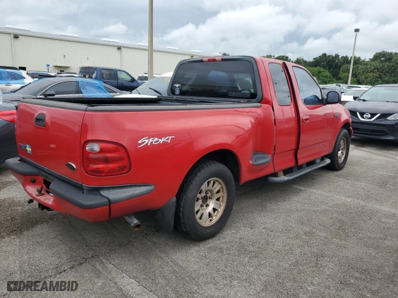 2003 Ford F-150 XL with VIN 1FTRX07243KB72082, listed as a Copart auction lot 74593004 with 0 mi miles and Salvage Title. Bid and sale history available at carsss.com. Image 3.