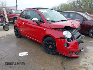 2013 FIAT 500 Lounge with VIN 3C3CFFER8DT677980, listed as a IAAI auction lot 41914691 with 95,830 mi miles and . Bid and sale history available at DreamBid. Image 1.