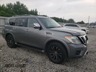 2017 Nissan Armada Platinum with VIN JN8AY2NF5H9303146, listed as a Copart auction lot 56524074 with 64,541 mi miles and Salvage Title. Bid and sale history available at carsss.com. Image 4.