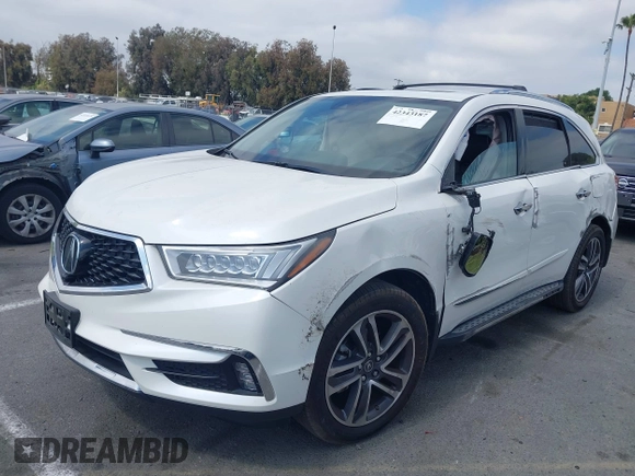 2018 Acura MDX Advance with VIN 5J8YD4H80JL012045, listed as a IAAI auction lot 42343187 with 49,461 mi miles and . Bid and sale history available at DreamBid. Image 17.
