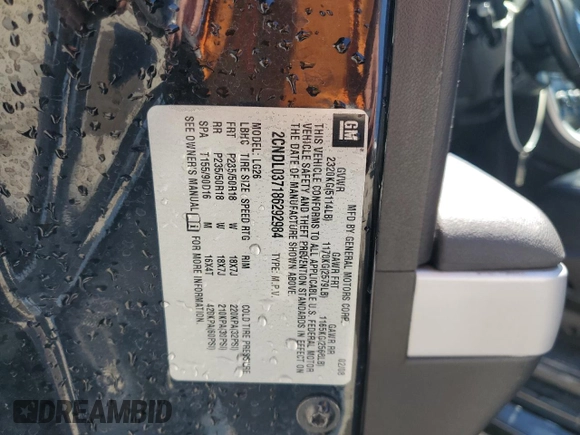 2008 Chevrolet Equinox Sport z VIN 2CNDL037186292984, wystawiony jako Copart lot #53504055 z przebiegiem 129 427 mil mil oraz Szkoda całkowita • Salvage title. Historia ofert i sprzedaży dostępna na DreamBid. Obrazek 13.