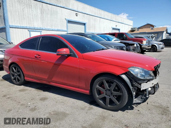 2013 Mercedes-Benz C 250 with VIN WDDGJ4HB1DG037795, listed as a Copart auction lot 49511715 with 116,300 mi miles and Salvage Title. Bid and sale history available at DreamBid. Image 4.