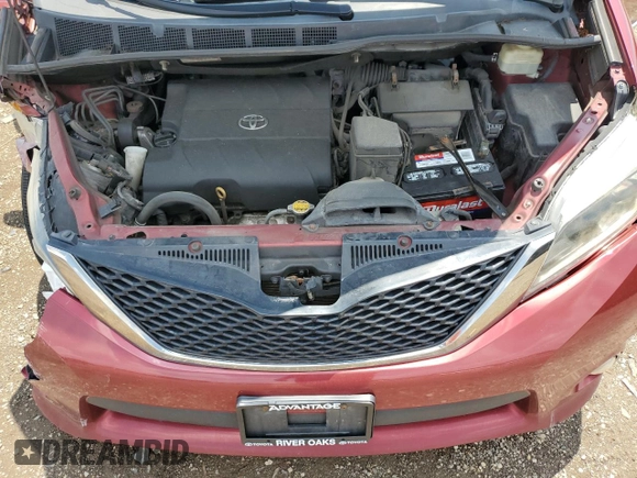 2016 Toyota Sienna SE с VIN 5TDXK3DC3GS758341, выставлен на аукционе Copart как лот 60935395 с пробегом 176 295 миль миль и Списание • Salvage title. История ставок и продаж доступна на DreamBid. Изображение 12.