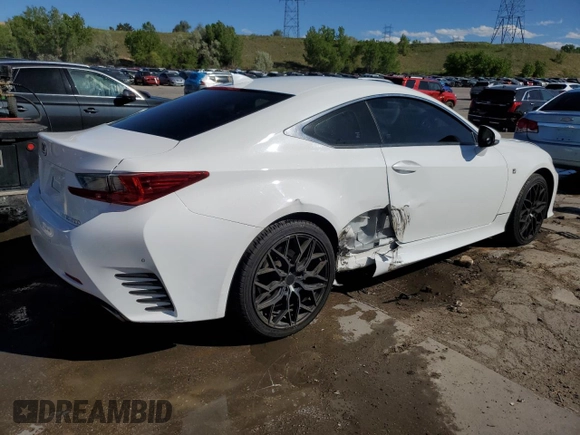 2016 Lexus RC 300 F Sport with VIN JTHSM5BC5G5000198, listed as a Copart auction lot 57886845 with 86,063 mi miles and Salvage title. Bid and sale history available at DreamBid. Image 3.