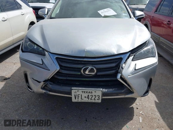 2016 Lexus NX 200t with VIN JTJYARBZ1G2048330, listed as a IAAI auction lot 41762153 with 93,374 mi miles. Bid and sale history available at carsss.com. Image 6.