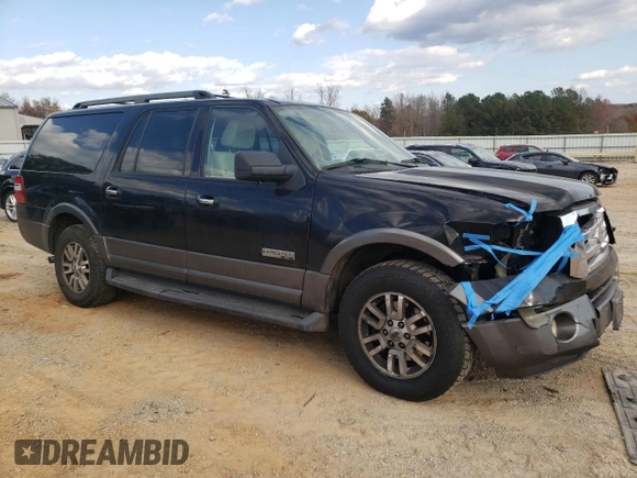 2007 Ford Expedition Max XLT with VIN 1FMFK16517LA80281, listed as a Copart auction lot 79677384 with 184,679 mi miles and Salvage title. Bid and sale history available at DreamBid. Image 4.