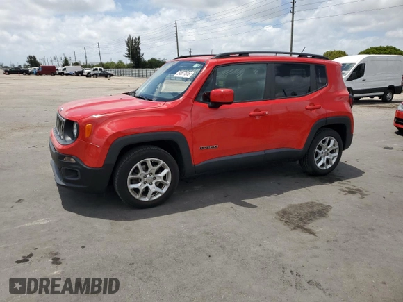 2017 Jeep Renegade Latitude with VIN ZACCJABB6HPF75773, listed as a Copart auction lot 54577855 with 50,425 mi miles and Salvage Title. Bid and sale history available at carsss.com. Image 1.