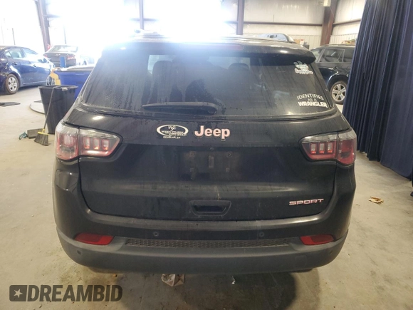 2018 Jeep Compass Sport with VIN 3C4NJCAB5JT133880, listed as a Copart auction lot 49858115 with 192,652 mi miles and Salvage Title. Bid and sale history available at carsss.com. Image 6.