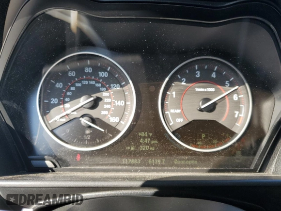 2015 BMW 2 Series M235i with VIN WBA1J7C57FV254038, listed as a Copart auction lot 73657294 with 117,883 mi miles and Salvage Title. Bid and sale history available at carsss.com. Image 9.