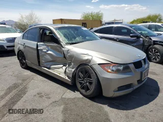 2007 BMW 3 Series 328i with VIN WBAVA33507KX74238, listed as a Copart auction lot 55160195 with Not provided miles and Salvage title. Bid and sale history available at DreamBid. Image 4.