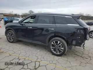 2024 Infiniti QX60 Luxe with VIN 5N1DL1FS9RC355103, listed as a Copart auction lot 45352875 with 9,460 mi miles and Salvage title. Bid and sale history available at DreamBid. Image 2.